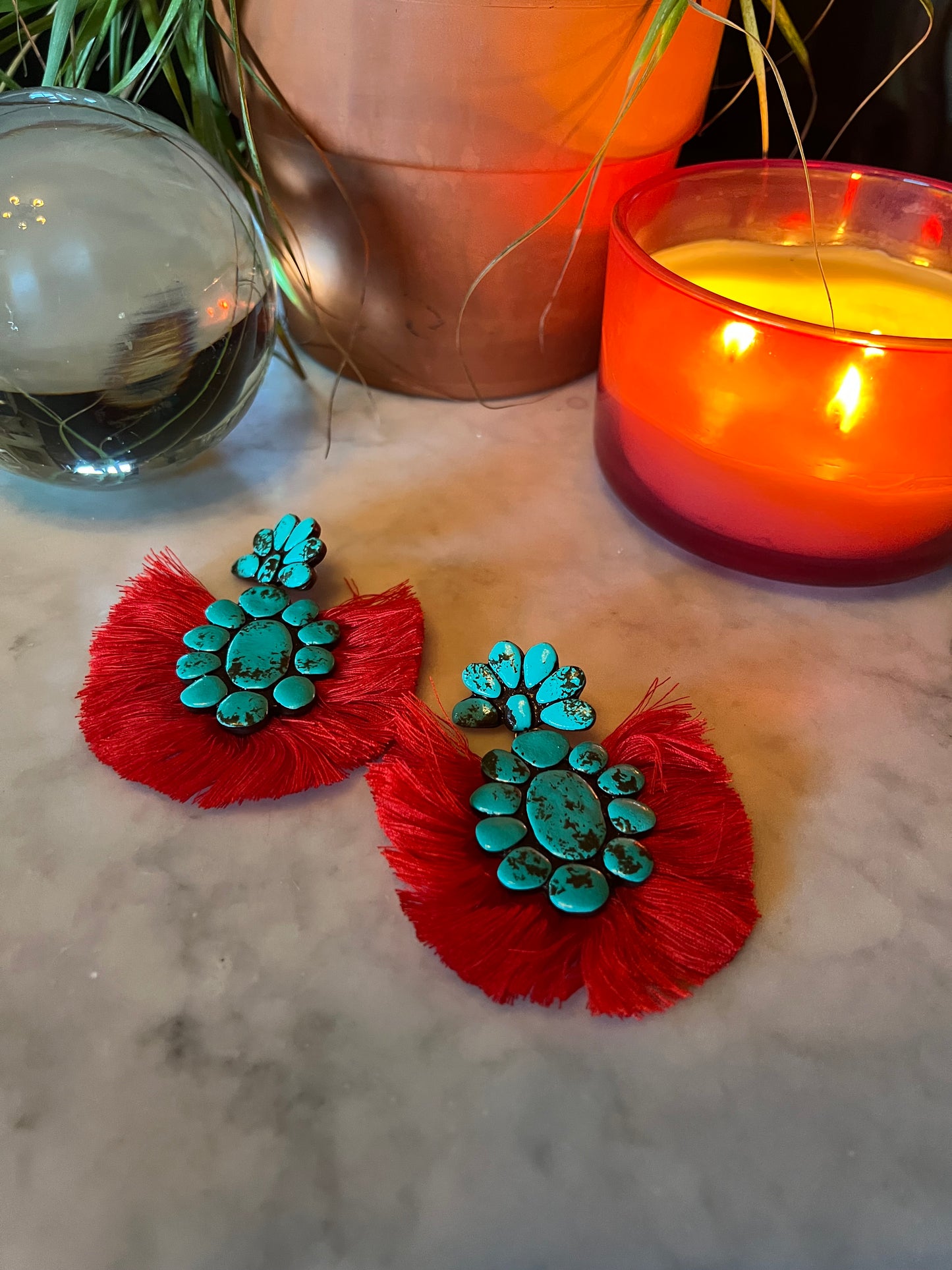 Fandango Red Earrings