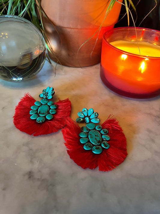 Fandango Red Earrings