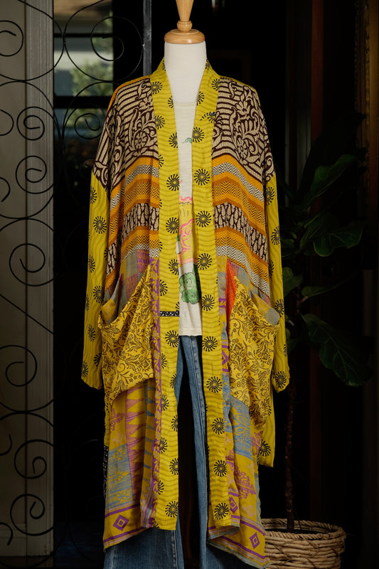 Silky Pocket Duster in Sweet Lemon Pinwheel