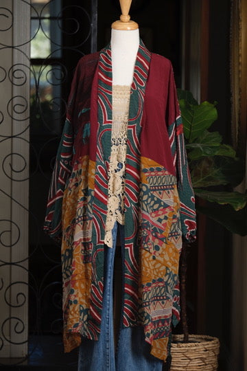 Silky Duster in Aubergine Teal