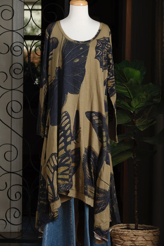 Long Ballet Dress in Dark Butterfly