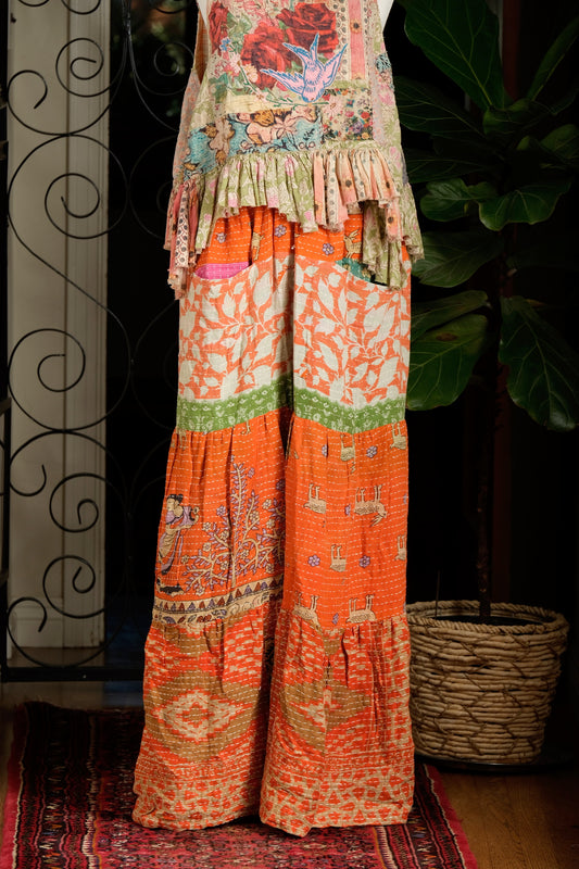 Pocket Pant in Orange Dancer