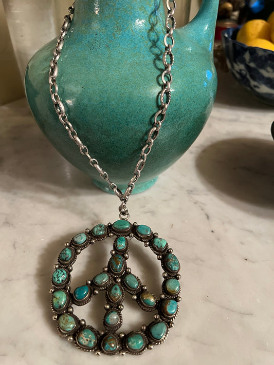 Peace Necklace in Turquoise 582 583