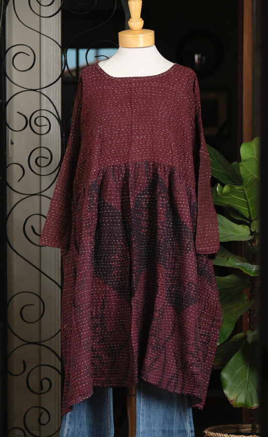 Midi Dress in Plum Shadow