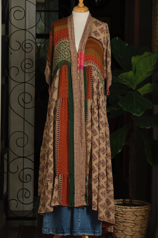 Easy Dress in Terracotta Stripe – Chateau Bel Age Boutique
