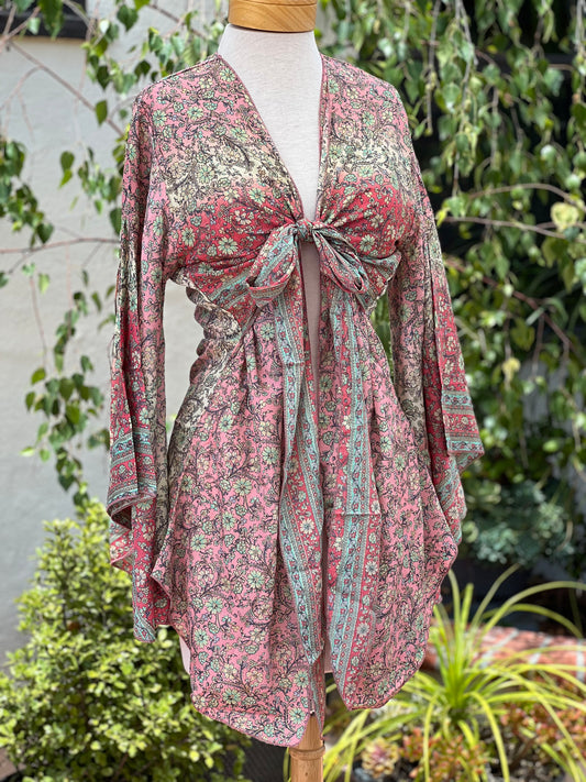 Angel Tie Top in Pink Ombré
