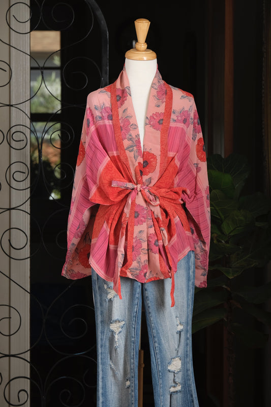 Tie Top in Pink Poppy