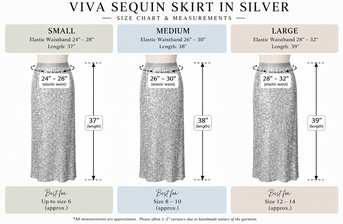 Viva Sequin Skirt in Silver – Chateau Bel Age Boutique (view 2)