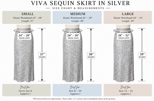 Viva Sequin Skirt in Silver – Chateau Bel Age Boutique (view 2)
