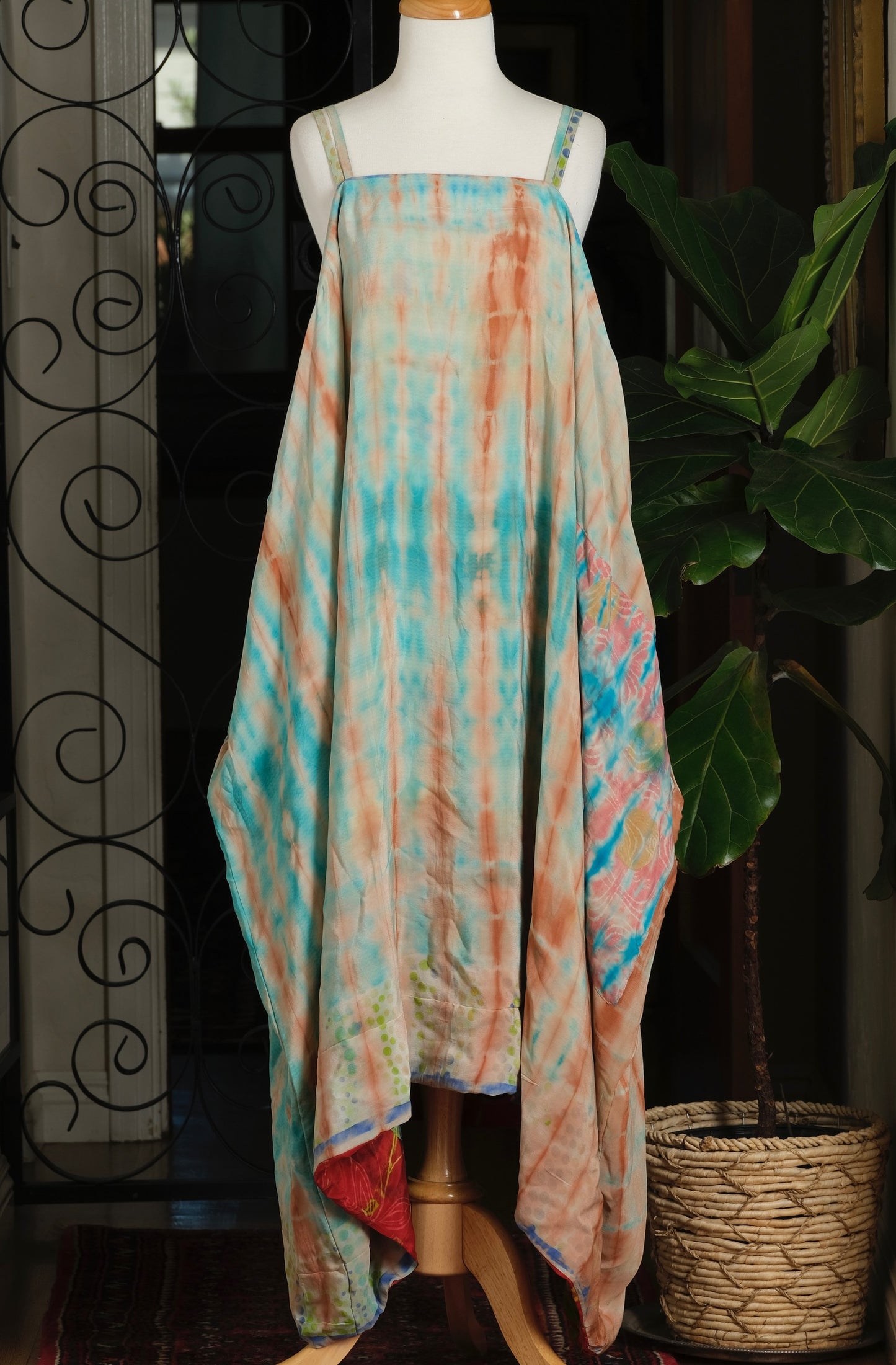 Shine Maxi Dress in Aqua Coral