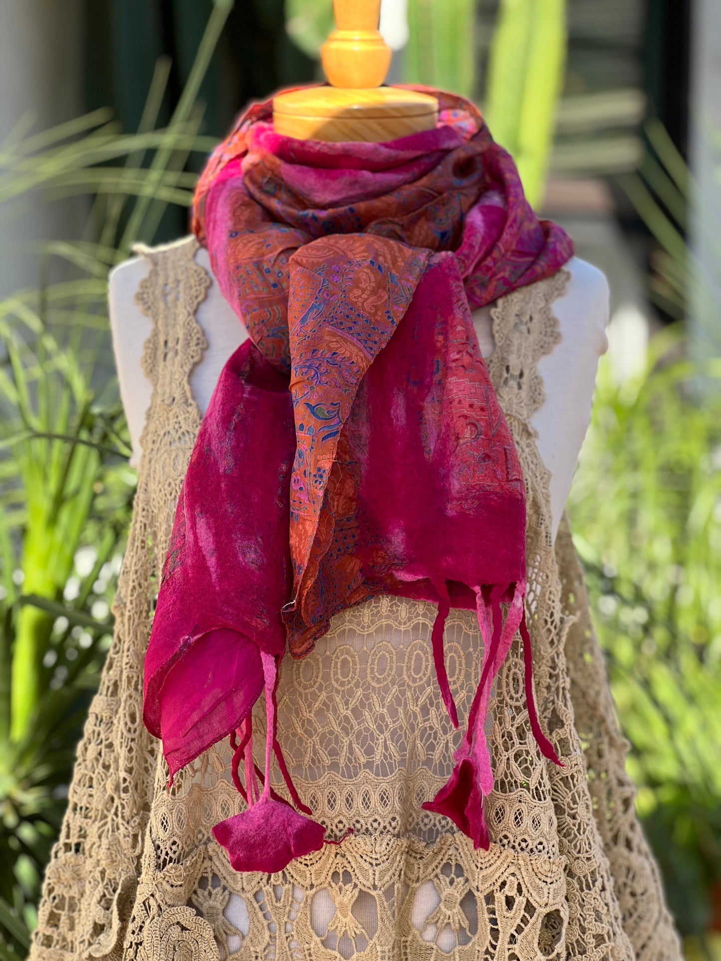 Lotus Scarf in Pink Umber