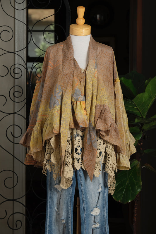 Ruffled Gypsy Top in Blushing Iris