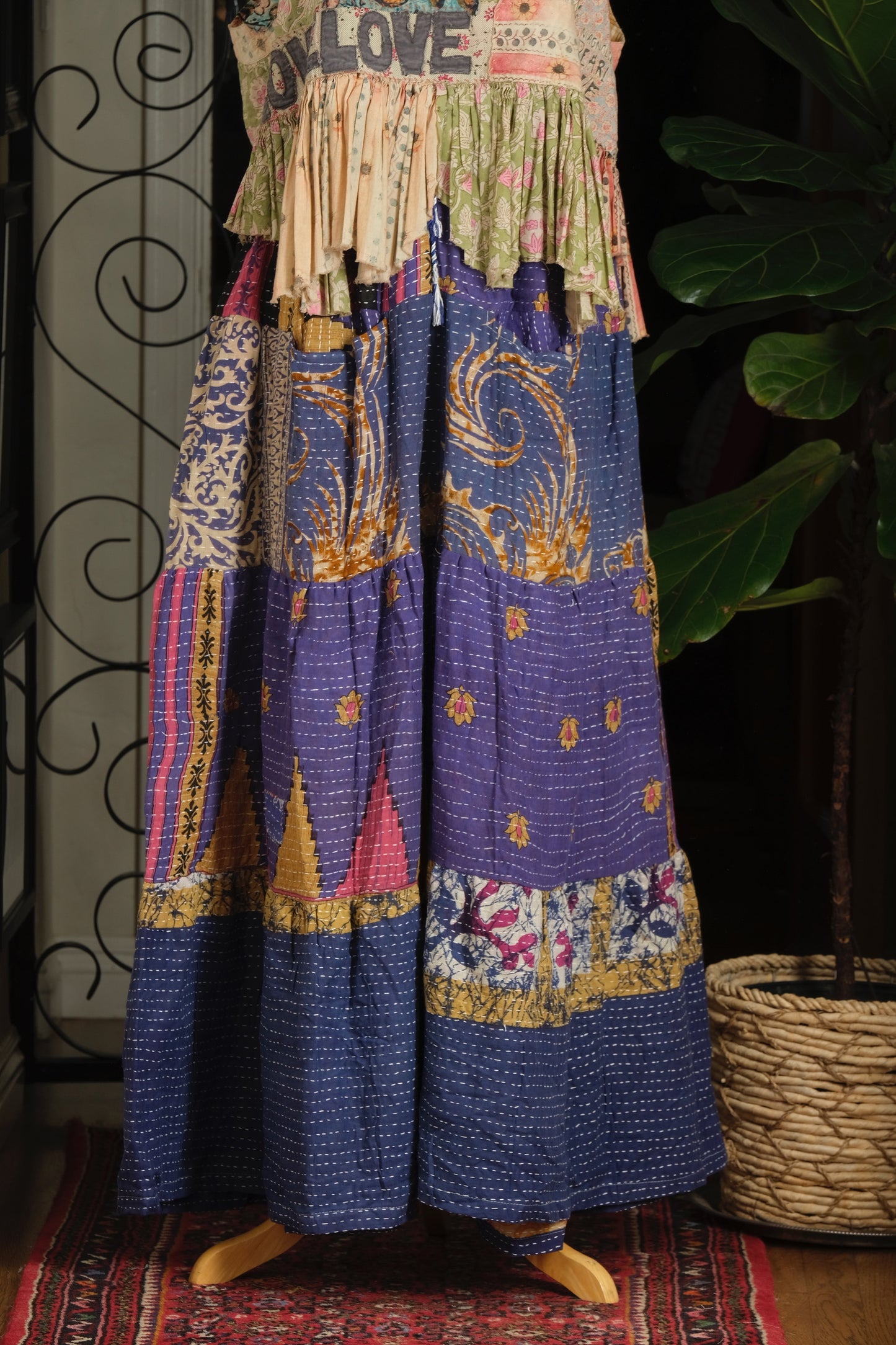 Pocket Pant in Blue Flourish