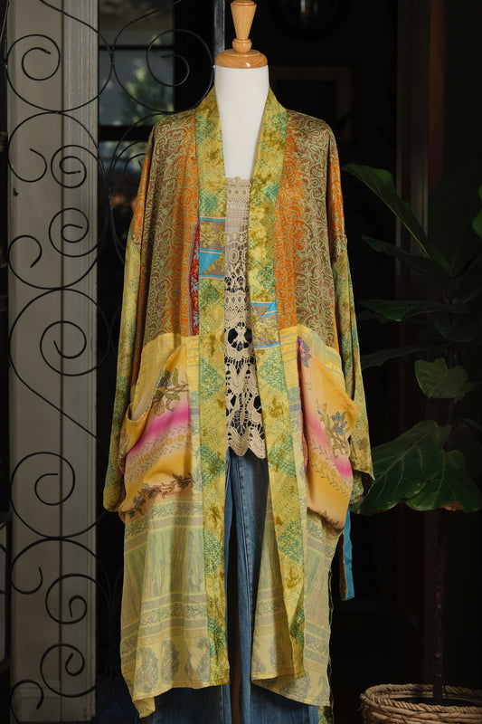 Silky Pocket Duster In Rusted Citrus