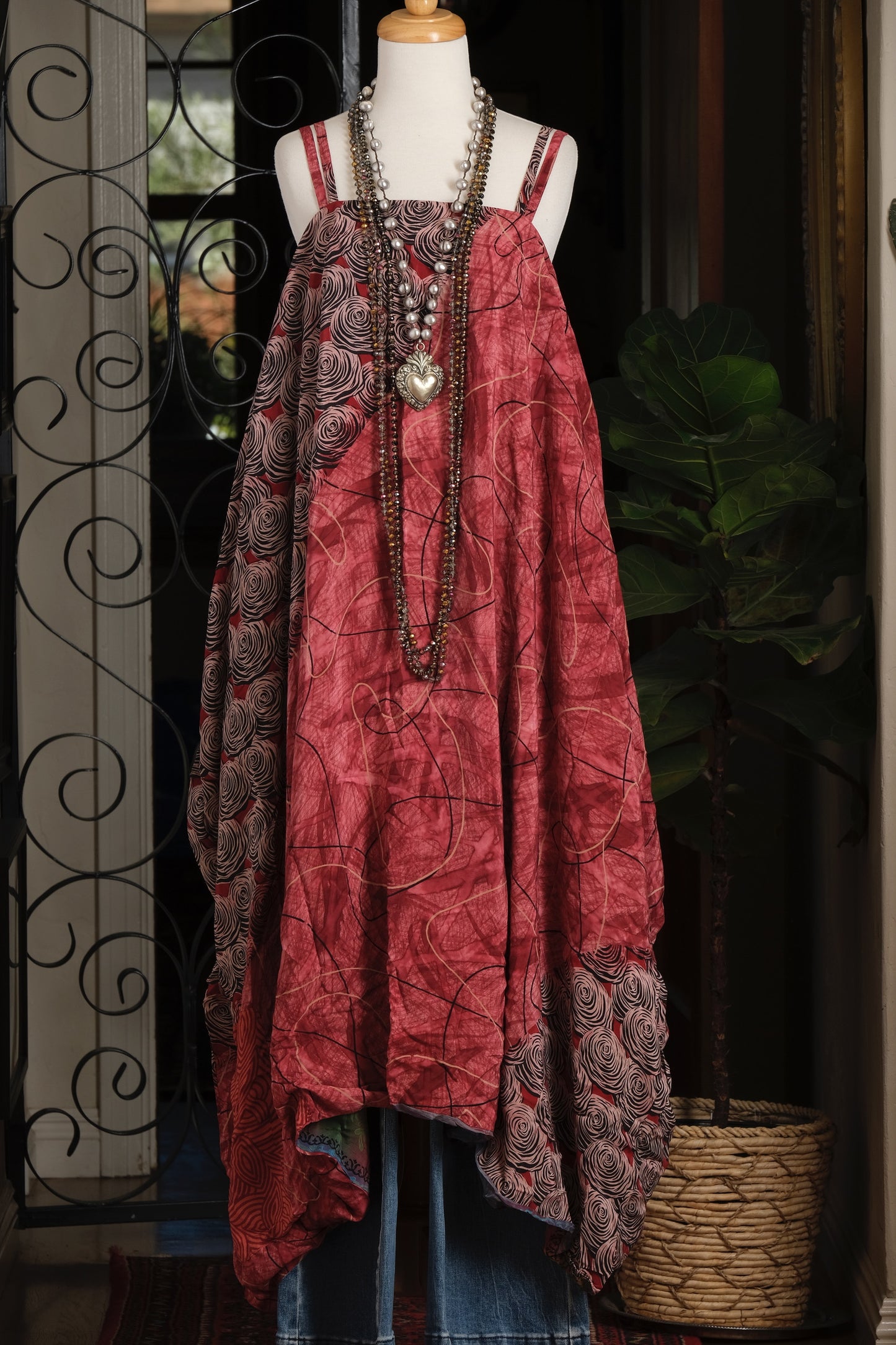 Shine Maxi Dress in Abstract Rose