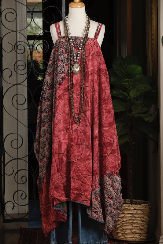 Shine Maxi Dress in Abstract Rose
