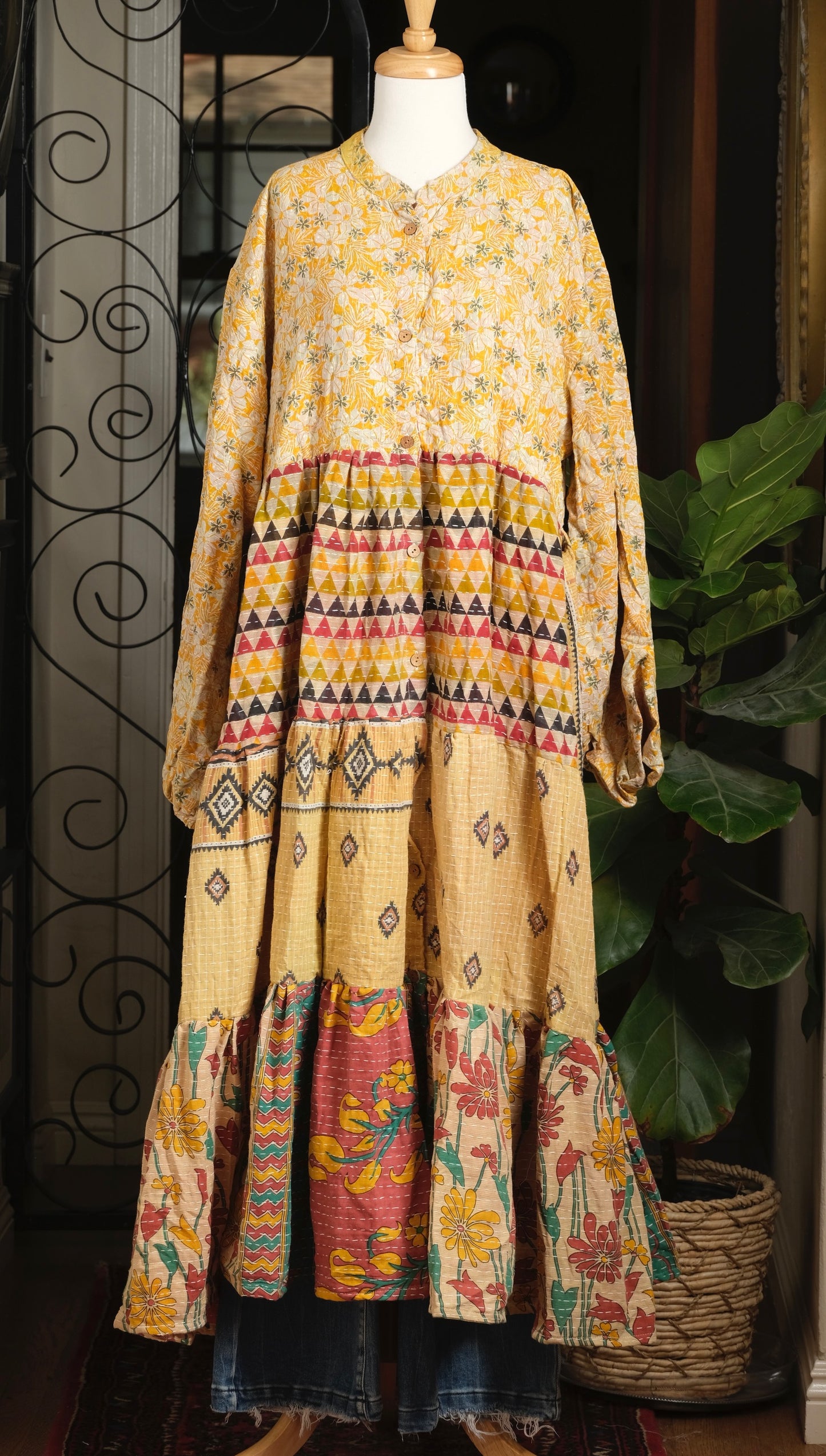 Majestic Duster Dress in Flower Tribe