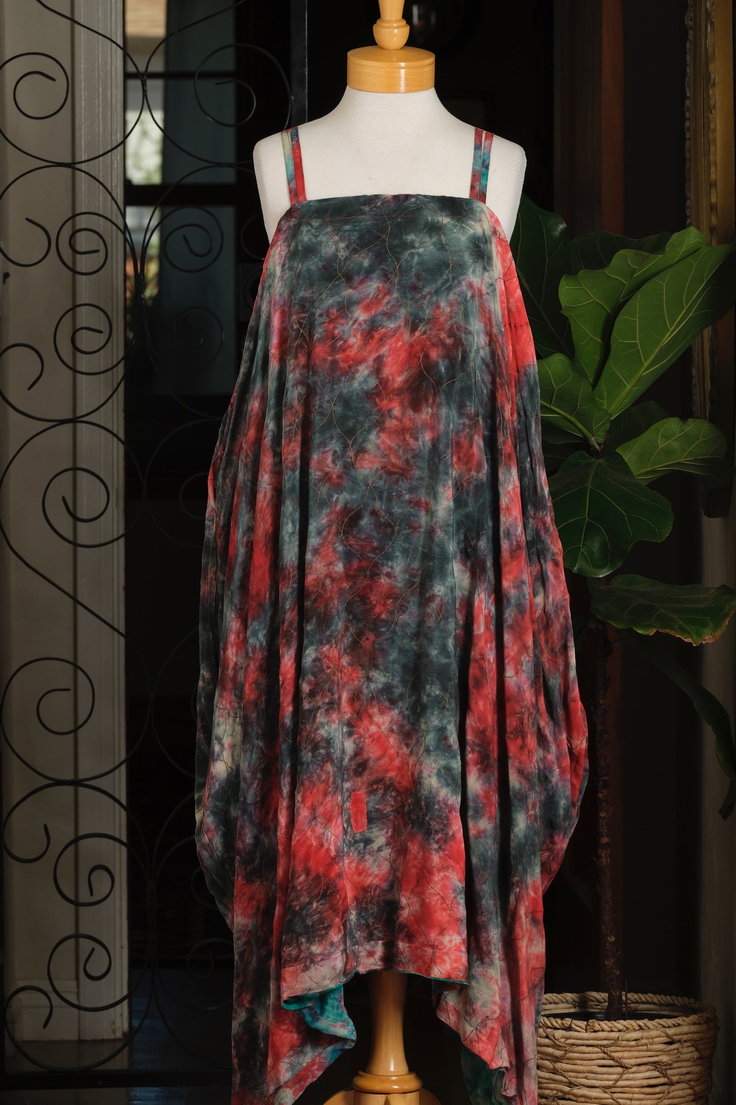 Shine Maxi Dress in Fishnet Tie Dye