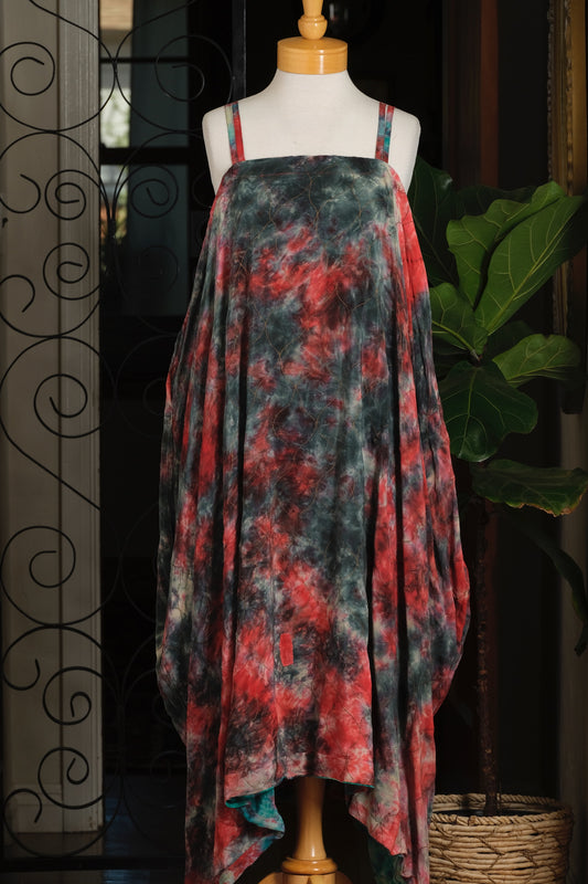 Shine Maxi Dress in Fishnet Tie Dye