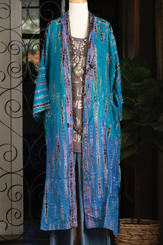 Smoke Duster in Pure Turquoise