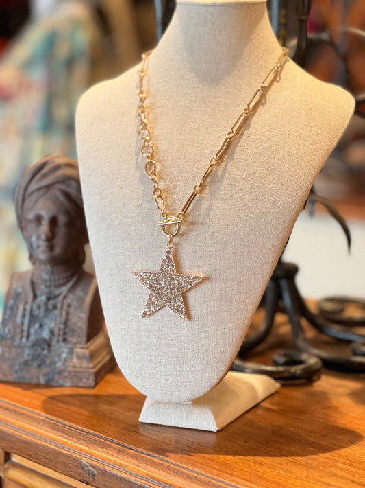 Lone Star Necklace in Gold