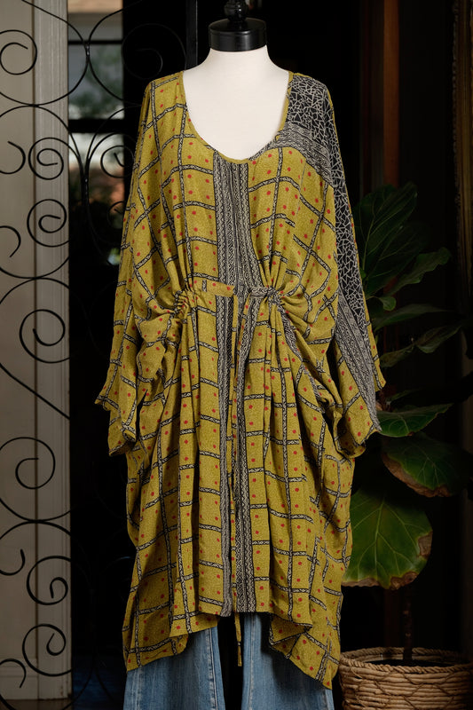 Drawstring Tunic in Red Dot