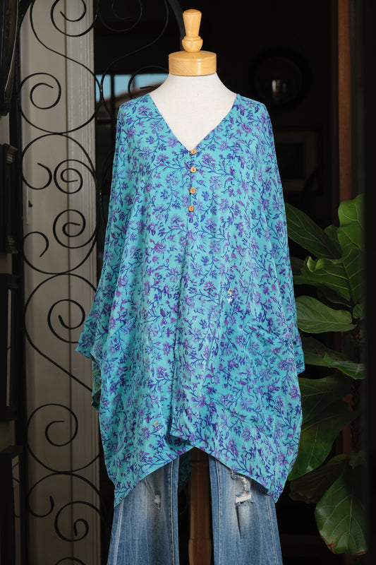 Split Tunic in Blue Violet