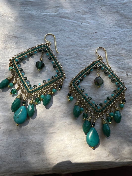 Gypsy Fair Earring in Green