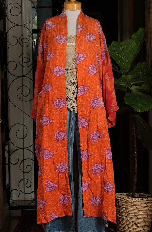 Silk Sleeve Duster in Dream of Sunshine