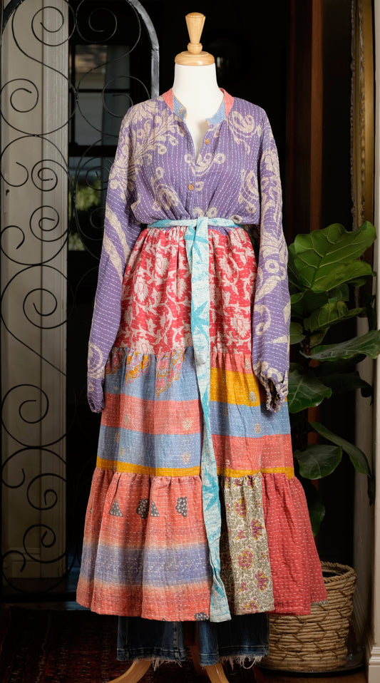 Majestic Duster Dress in Lavender Party