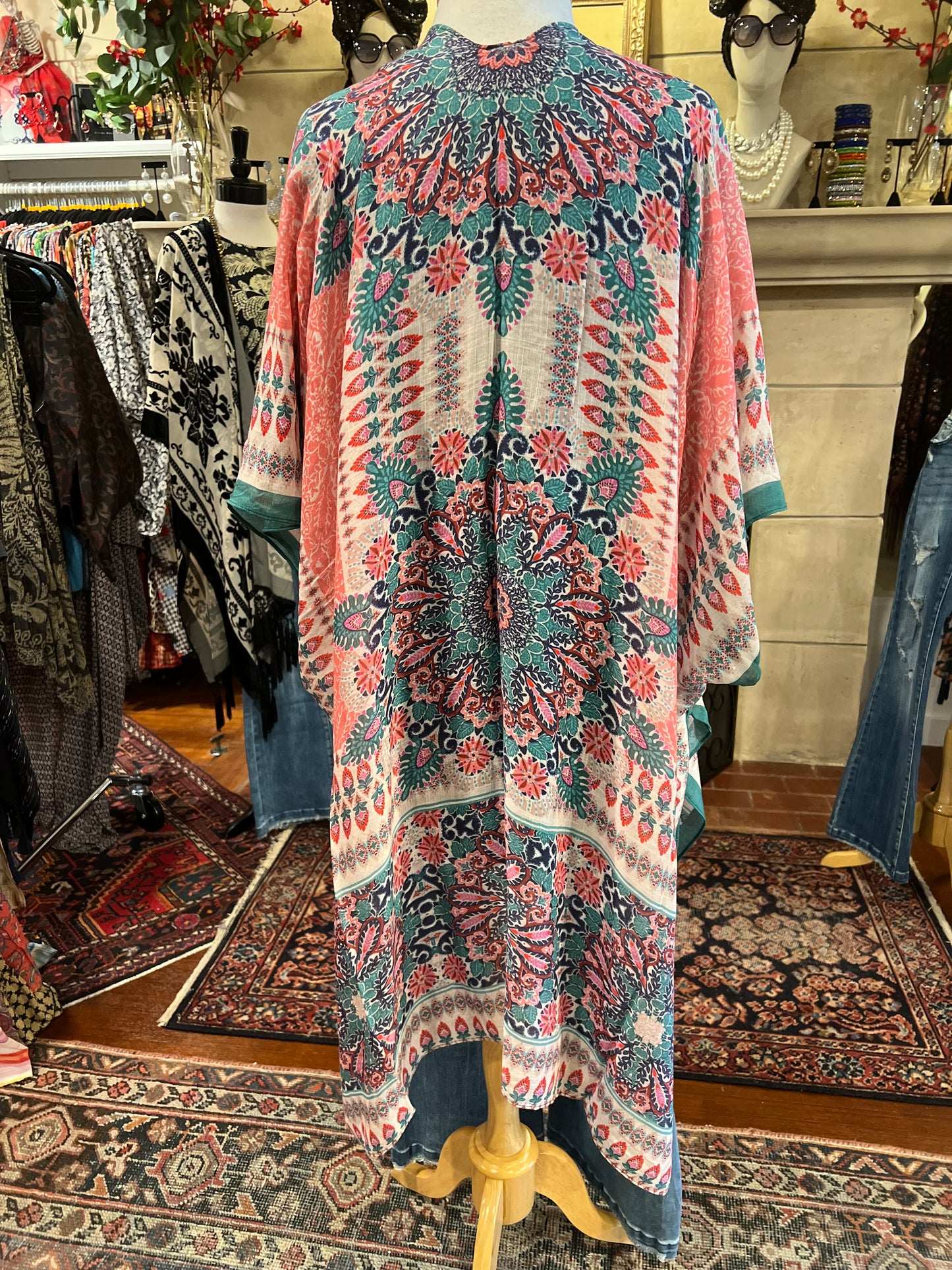 Kimono Topper in Pink Mandala