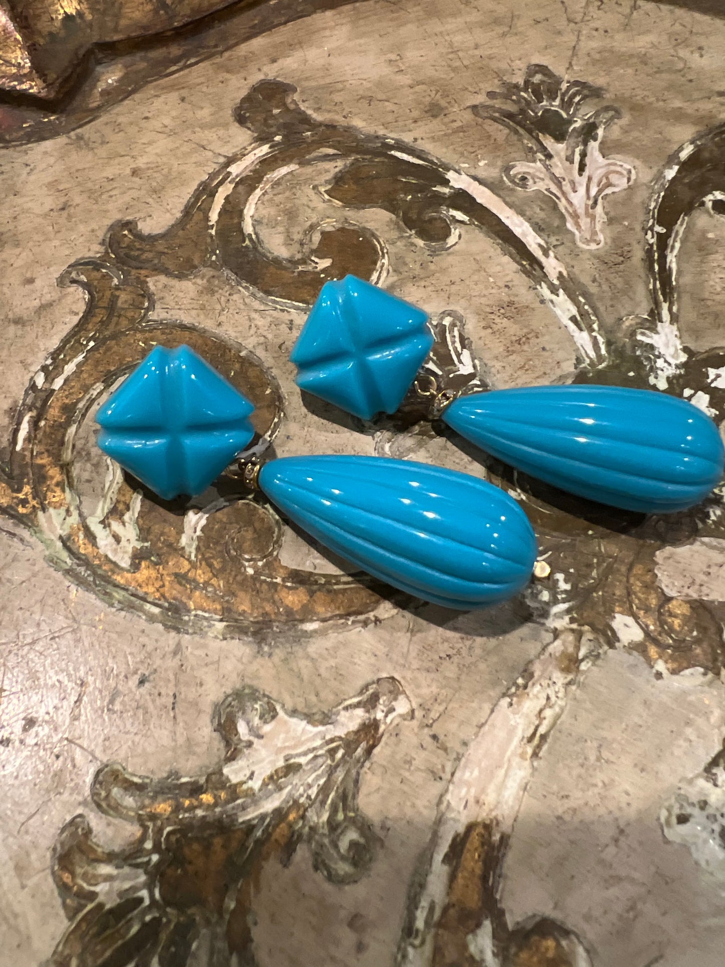 Turquoise Resin Earrings