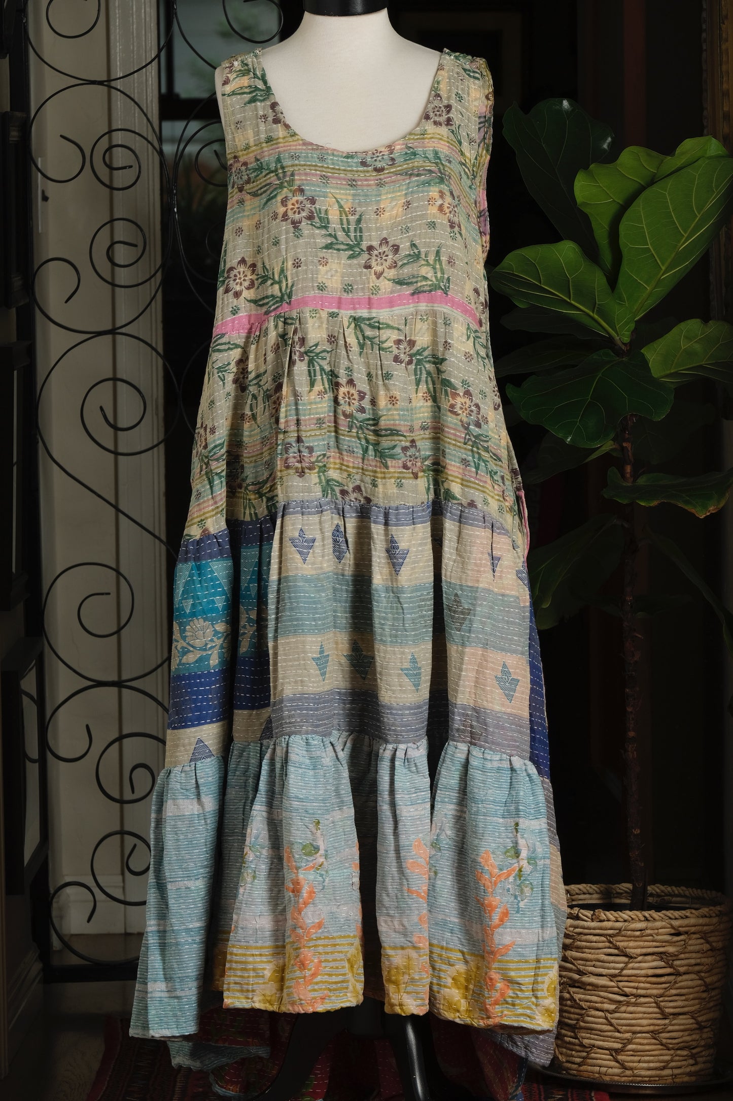 Kantha Celestial Maxi in Blue River