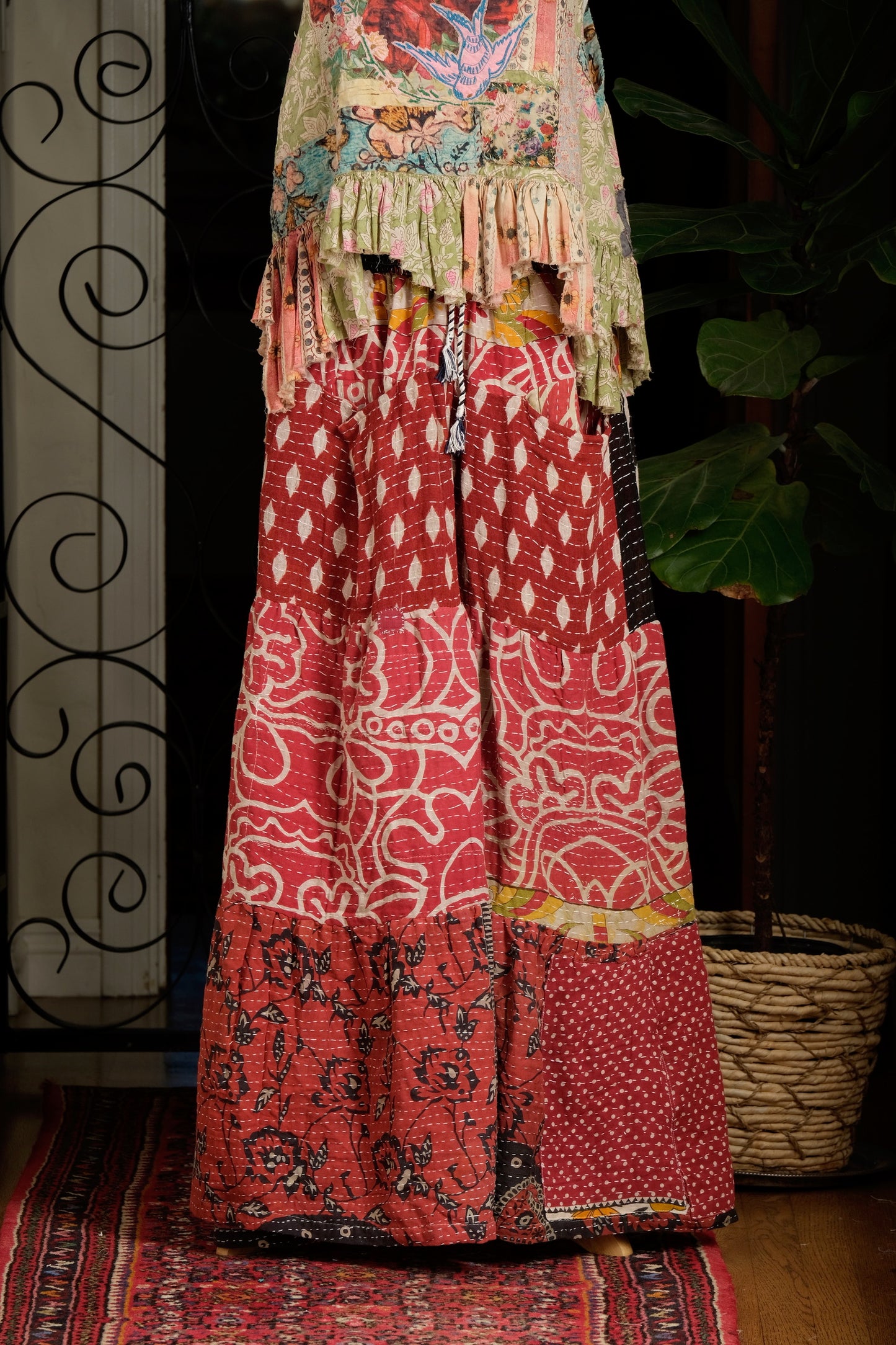 Pocket Pant in Red Veranda