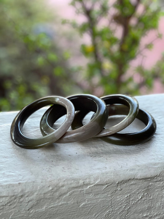 Olive Ombré Bangle Stack