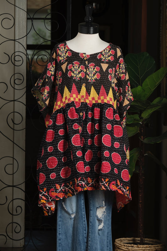 Button Down Mini in Red Dot