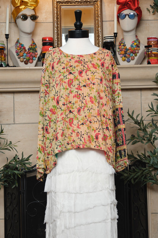 Wander Top in Spice Flower