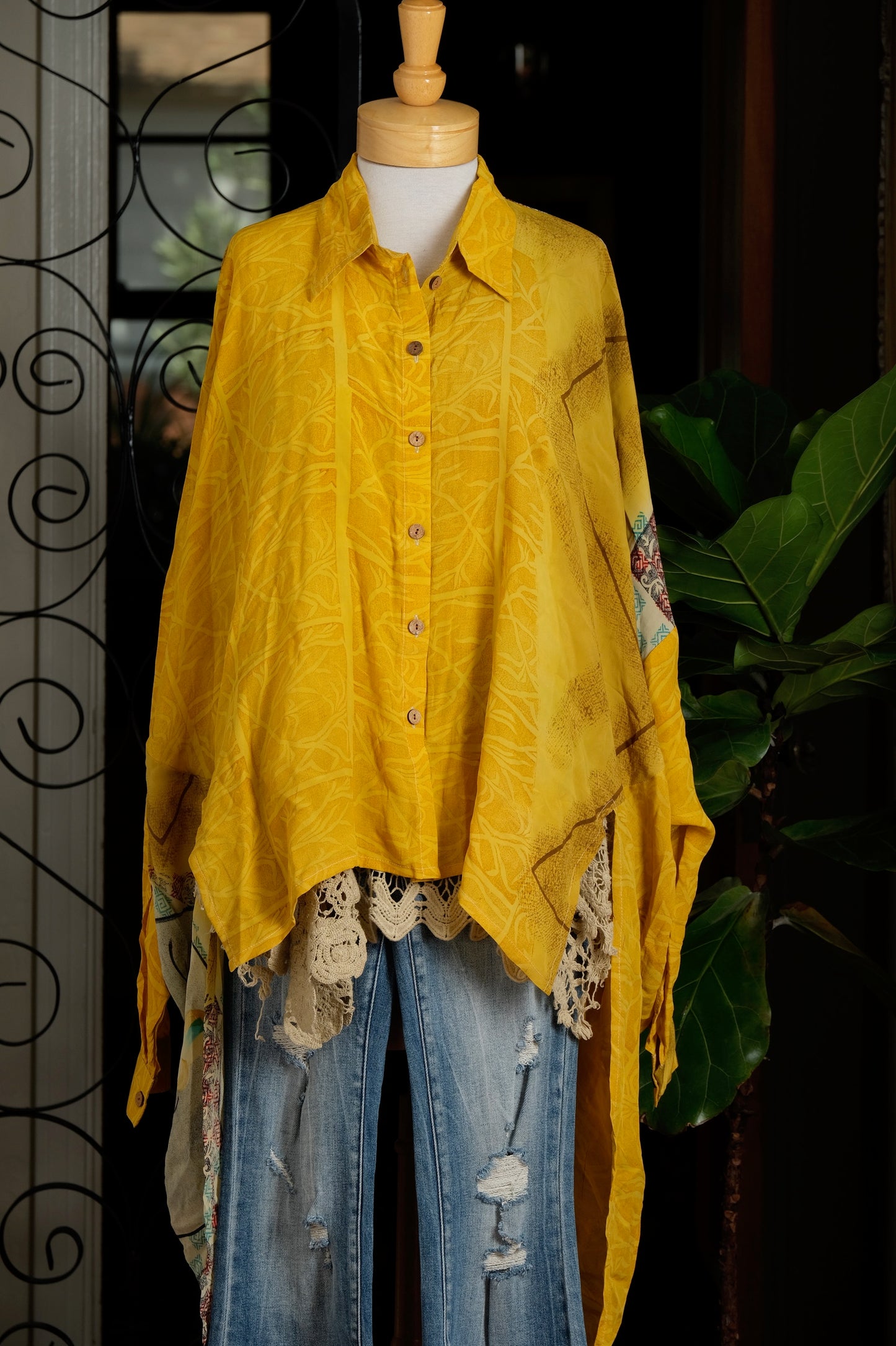 Dylan Silk Shirt in Sunshine