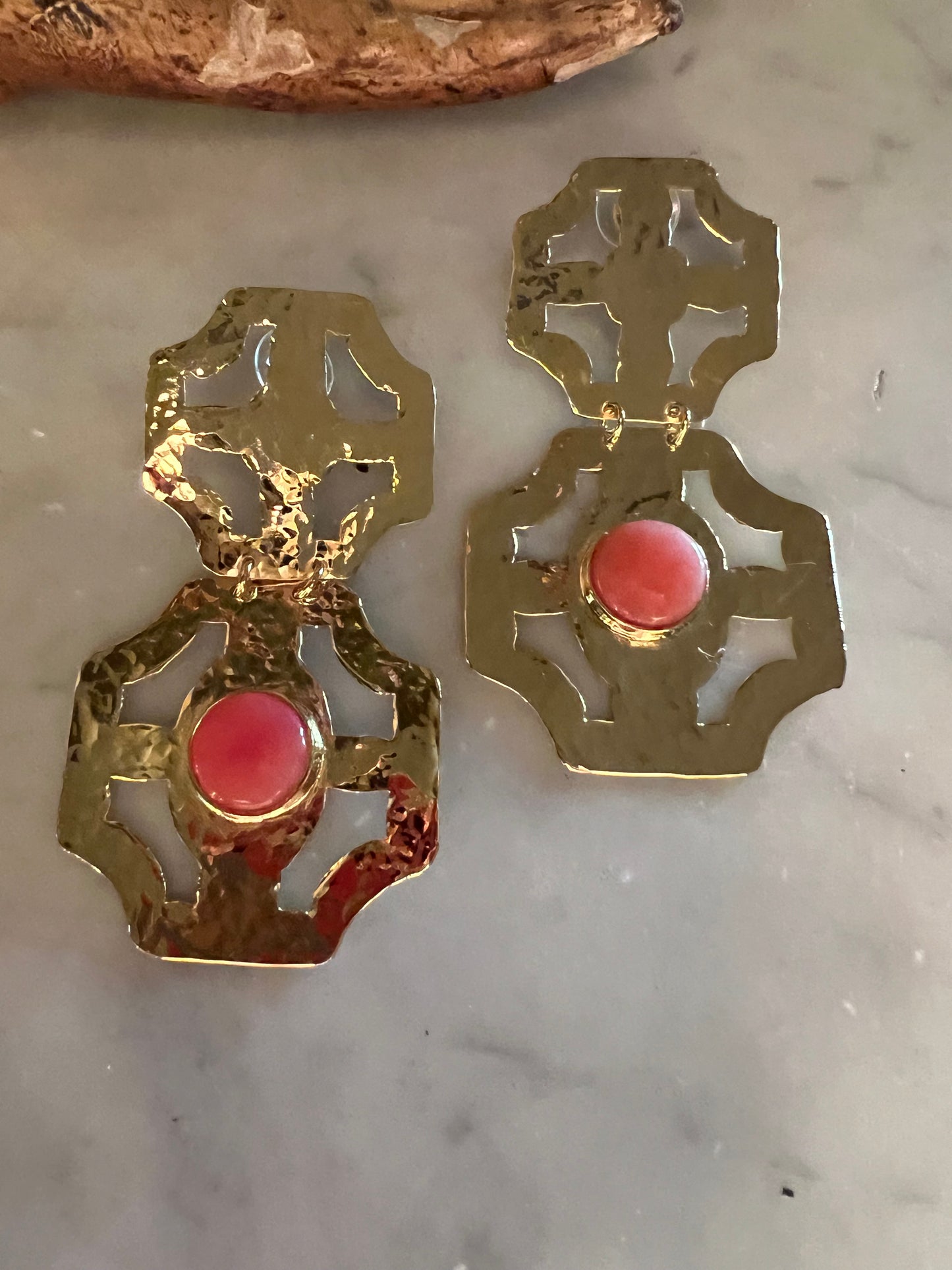 Mid Century Coral Earring