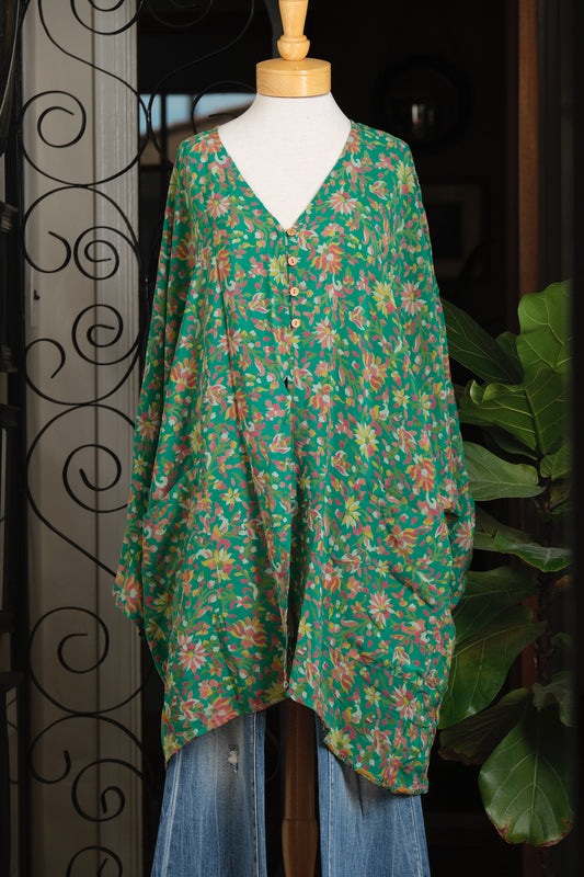 Split Tunic in Spring Flower