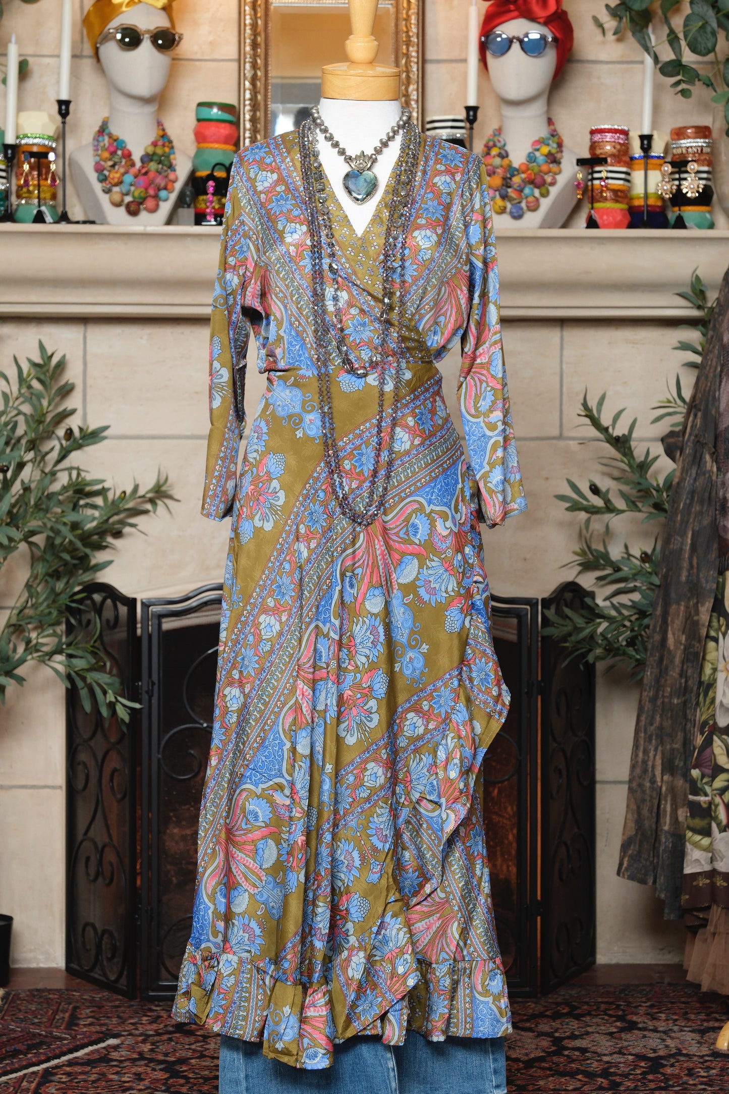 Scallop Duster in Summer Green