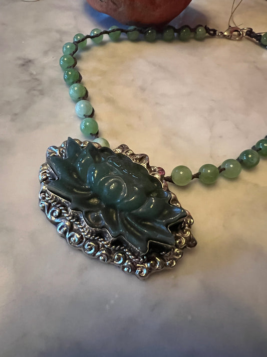 Green Lotus Necklace