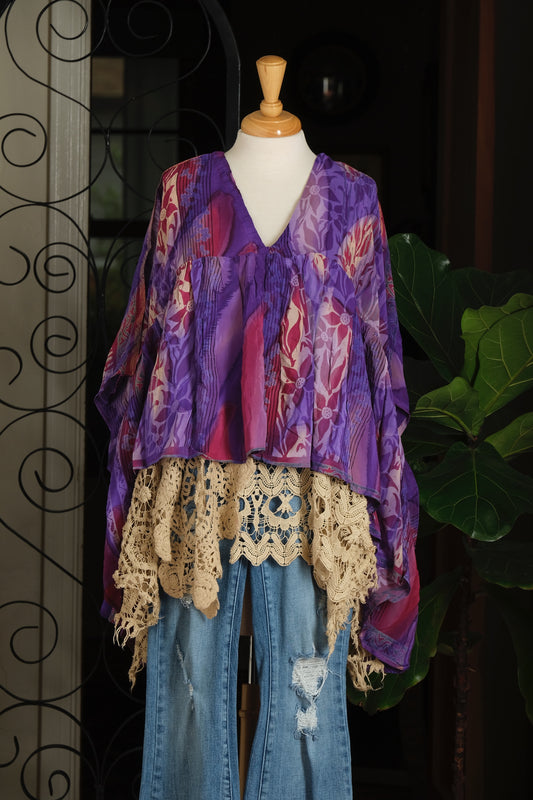 Gold Dust Crop Top in Purple Paradise