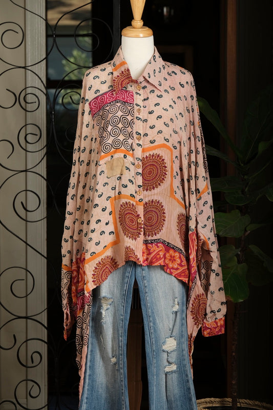 Button Down in Patched Sun