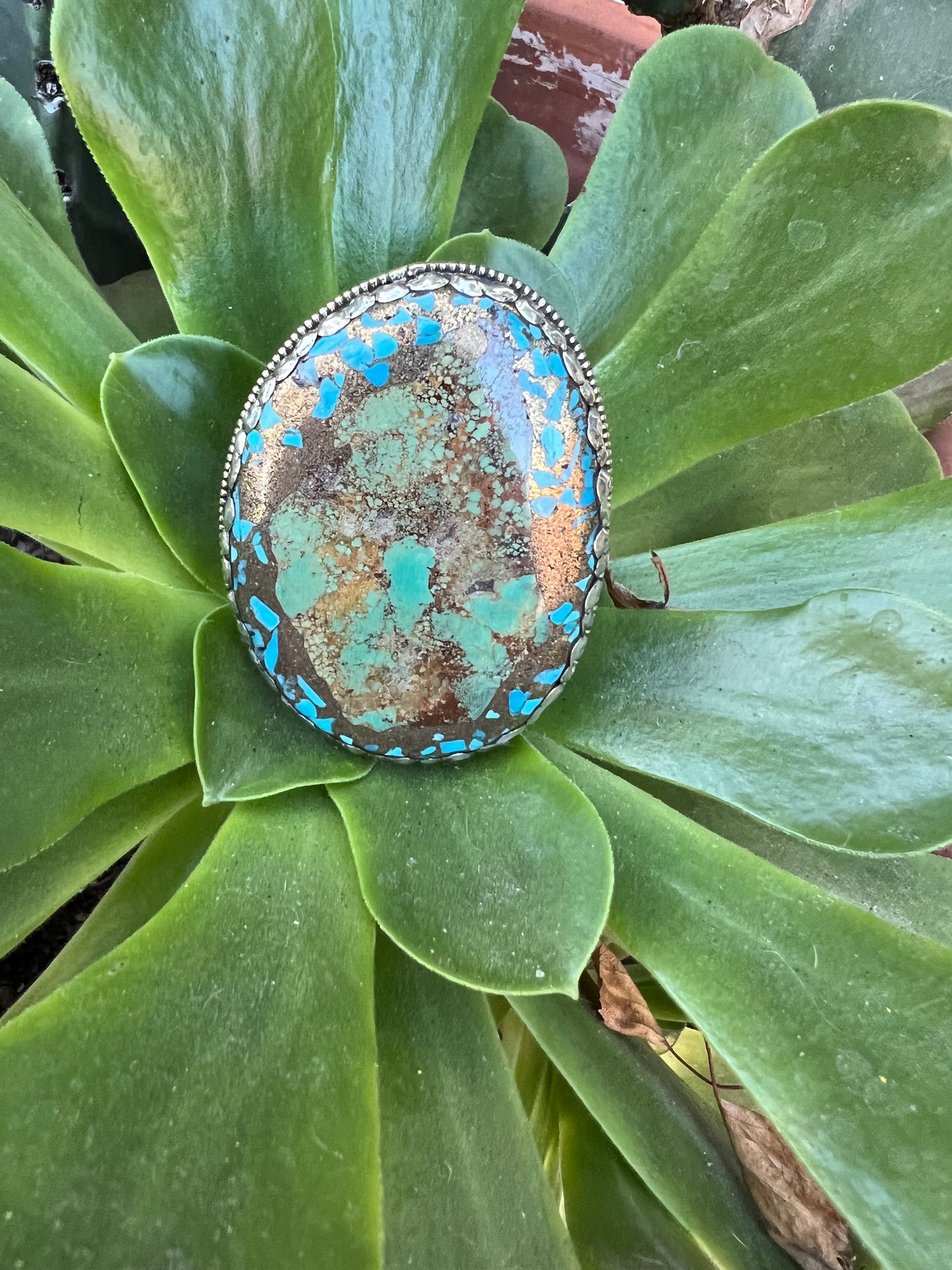 Oversized turquoise Ring 758