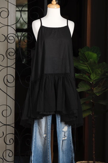 Low Waisted Foundation Cami in Black