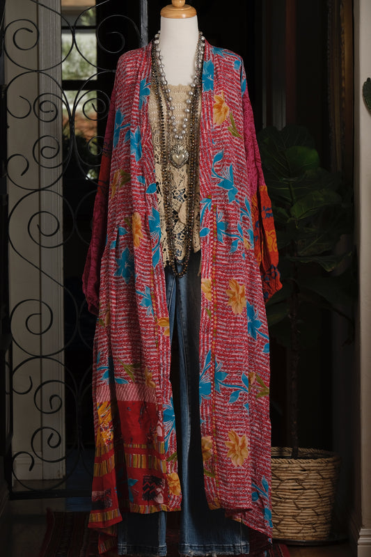 Evermore Duster in Turquoise Blossom
