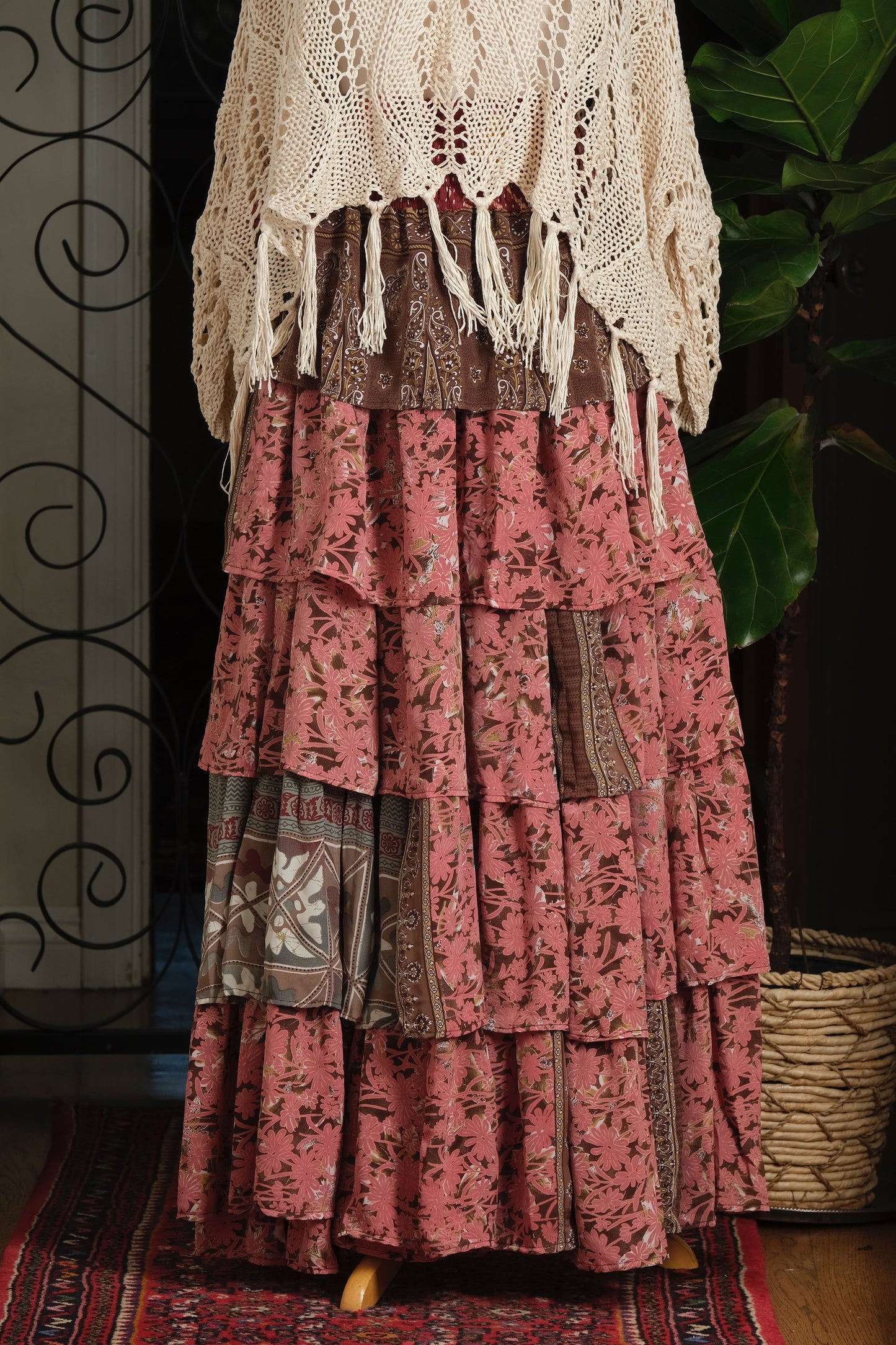 Moon Magic Maxi Skirt in Bandana Rose