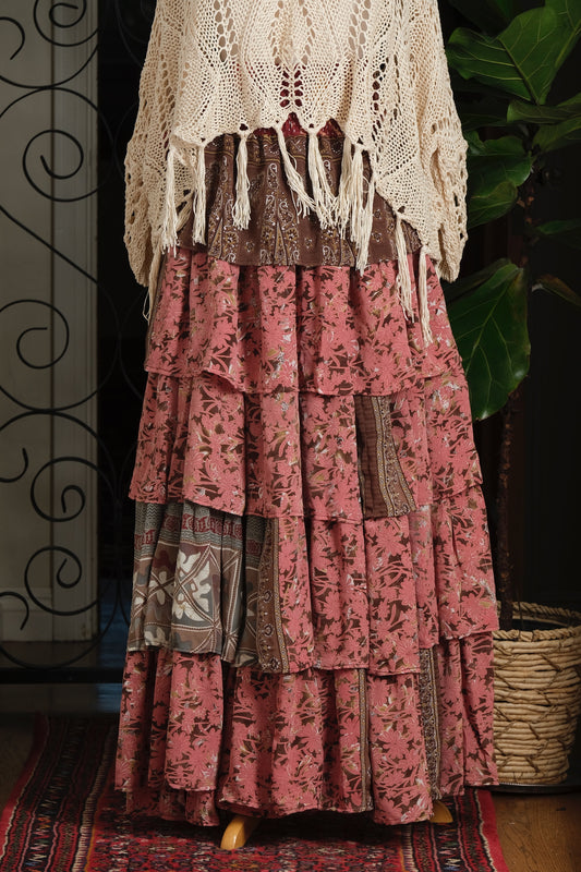 Moon Magic Maxi Skirt in Bandana Rose