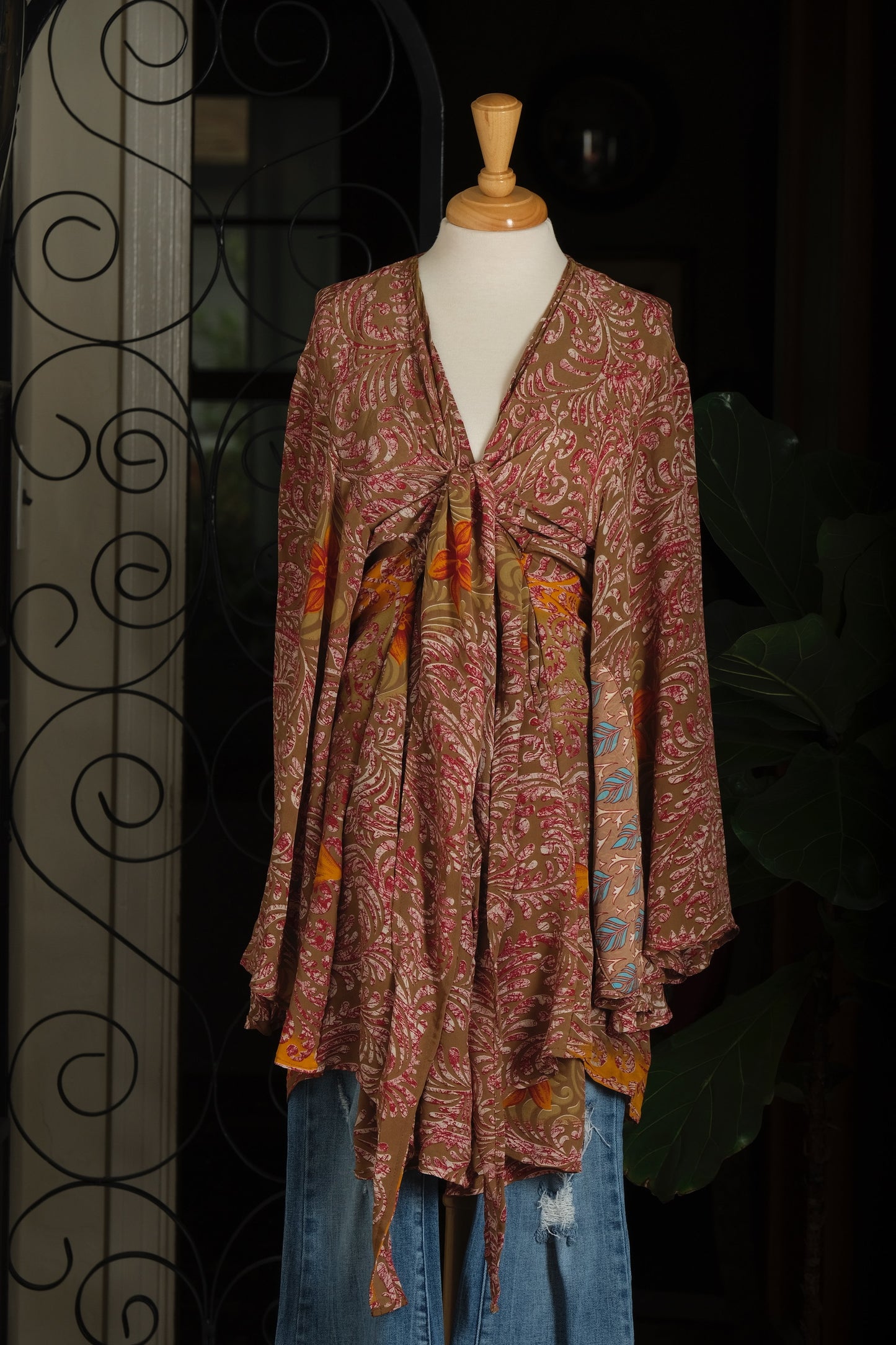 Tie Duster in Orange Bloosm